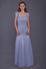 Trumpet-Mermaid Floor Length Tulle Bridesmaid Dress PR3500