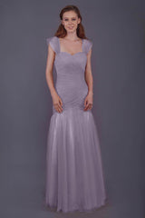 Trumpet-Mermaid Floor Length Tulle Bridesmaid Dress PR3500