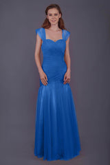 Trumpet-Mermaid Floor Length Tulle Bridesmaid Dress PR3500