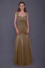 Trumpet-Mermaid Floor Length Tulle Bridesmaid Dress PR3500