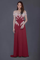 Sheath Sweep Train Knitted Fabric Bridesmaid Dress PR3561