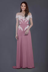 Sheath Sweep Train Knitted Fabric Bridesmaid Dress PR3561