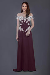Sheath Sweep Train Knitted Fabric Bridesmaid Dress PR3561
