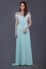 Sheath Sweep Train Knitted Fabric Bridesmaid Dress PR3561