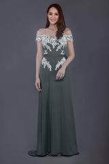 Sheath Sweep Train Knitted Fabric Bridesmaid Dress PR3561