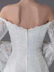 Princess Wedding Dresses Lace Off The Shoulder Long Sleeve A Line Floor Length Bridal Gown Exclusive