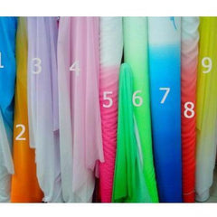 Spaghetti -band Royal Blue Ombre bruidsmeisje jurken, chiffon prom -jurk, een lijn bruidsmeisje jurk
