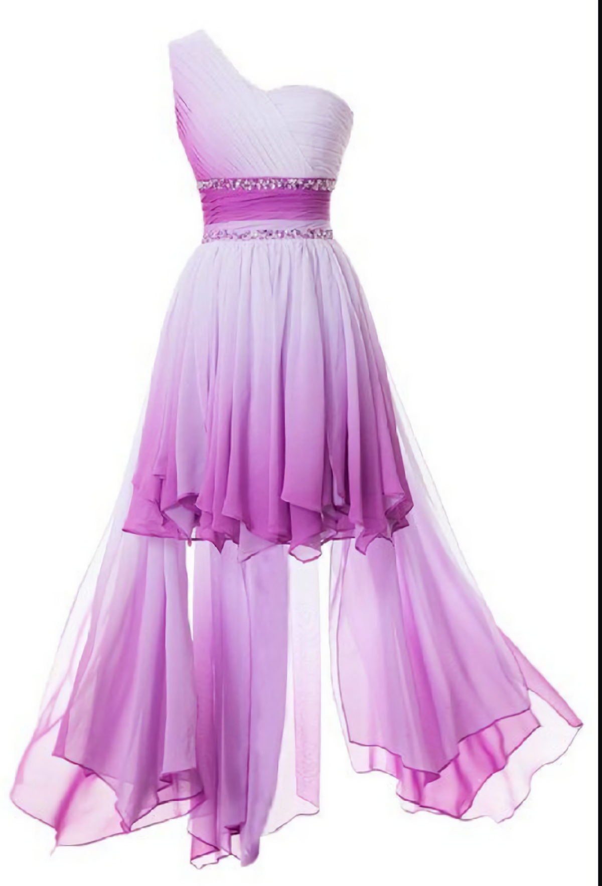 Een schouderhoge lage chiffon bruidsmeisje jurken, thuiskomstjurken voor junioren