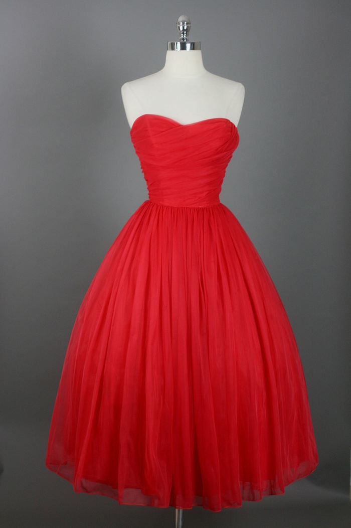 Knielengte prom -jurken, rode prom jurk vintage prom -jurken elegante avondjurk, avondjurken eenvoudige feestjurken bescheiden bruidsmeisjesjurken, bruidsmeisje jurken