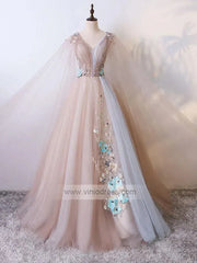 Cape Sleeve Prom Gown Quinceanera Dresses FD1060