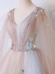 Cape Sleeve Prom Gown Quinceanera Dresses FD1060