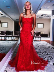 Light Blue Sheath Lace Prom Dress Spaghetti Strap FD1250E