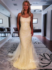 Light Blue Sheath Lace Prom Dress Spaghetti Strap FD1250E