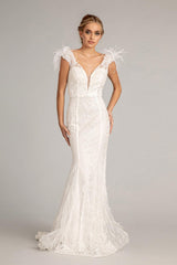Prom Long Formal Glitter Mesh Mermaid Dress
