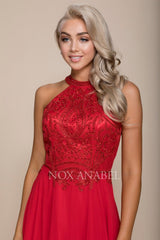Prom Long Formal Halter Chiffon Dress Sale