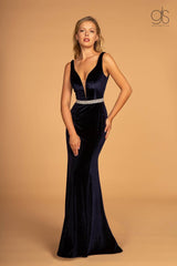 Prom Long Formal Velvet Evening Dress