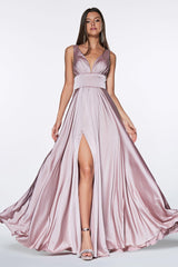 Cinderella Divine CD7469 Prom Long High Slit Dress