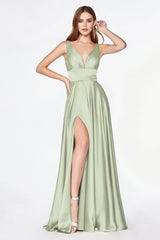 Cinderella Divine CD7469 Prom Long High Slit Dress