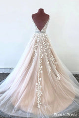 2024 A Line Tulle Lace Prom Dresses Champagne Evening Dress Beading Belt