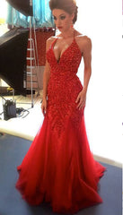 Red Prom Dress, Prom Dresses, Evening Gown, Graduation School Party Dress, Winter Formal Dress