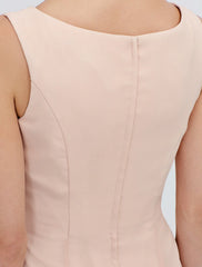 Aimishang  Two Piece Sheath / Column Mother of the Bride Dress Wedding Guest Plus Size Elegant with Jacket Long Sleeve Scoop Neck Tea Length Chiffon Sash / Ribbon Pleats Beadin