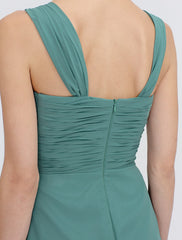 Aimishang A-Line Mother of the Bride Dress Formal Elegant Two Piece Strap Short / Mini Chiffon Sleeveless yes with Pleats Beading
