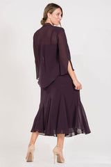 R&M Richards 058260 Long Formal Jacket Dress