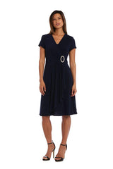 R&M Richards 1149 Short Plus Size Dress Black