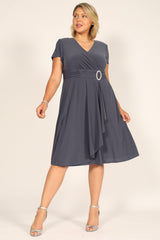 R&M Richards 1149 Short Plus Size Dress Black