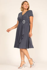 R&M Richards 1149 Short Plus Size Dress Black