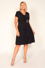 R&M Richards 1149 Short Plus Size Dress Black