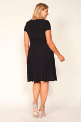 R&M Richards 1149 Short Plus Size Dress Black