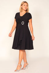 R&M Richards 1149 Short Plus Size Dress Black