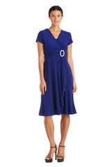 R&M Richards 1149 Short Plus Size Dress Black