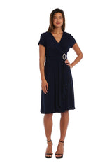 R&M Richards 1149 Short Plus Size Dress Black
