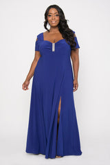 R&M Richards 1367W Long Plus Size Formal Evening Dress