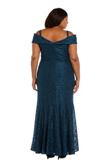 R&M Richards 2047W Plus Size Long Formal Lace Gown