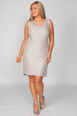 R&M Richards 2208W Short Lace Mother Of The Bride Dress