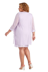 R&M Richards 2208W Short Lace Mother Of The Bride Dress