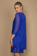 R&M Richards 2208W Short Lace Mother Of The Bride Dress