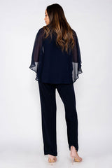 R&M Richards 2327 Mother Of The Bride Cape Formal Pantsuit