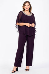 R&M Richards 2327W Plus Size Mother Of The Bride Pantsuit