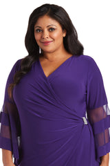 R&M Richards 3561W Short Mother Of The Bride Dress