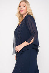 R&M Richards 358260 Plus Size Long Mother Of The Bride Dress