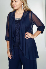 R&M Richards 5008W Plus Size Pant Suit