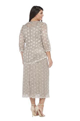 R&M Richards 5335W Long Plus Size Mother Of The Bride Dress