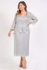 R&M Richards 5335W Long Plus Size Mother Of The Bride Dress