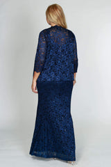 R&M Richards 5385W Long Plus Size Formal Dress