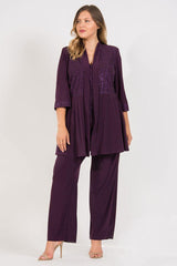 R&M Richards 5589W Plus Size Mother Of The Bride Pant Suit