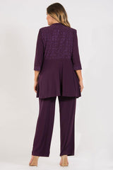 R&M Richards 5589W Plus Size Mother Of The Bride Pant Suit